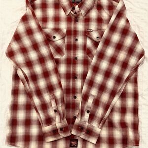 DIXXON FR Red and White Plaid Men's Shirt